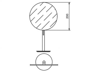 YOUNG - 7655 - Countertop shaving mirror by Fantini Rubinetti - view 3